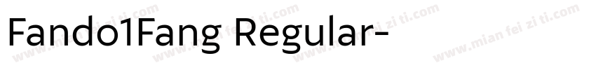 Fando1Fang Regular字体转换